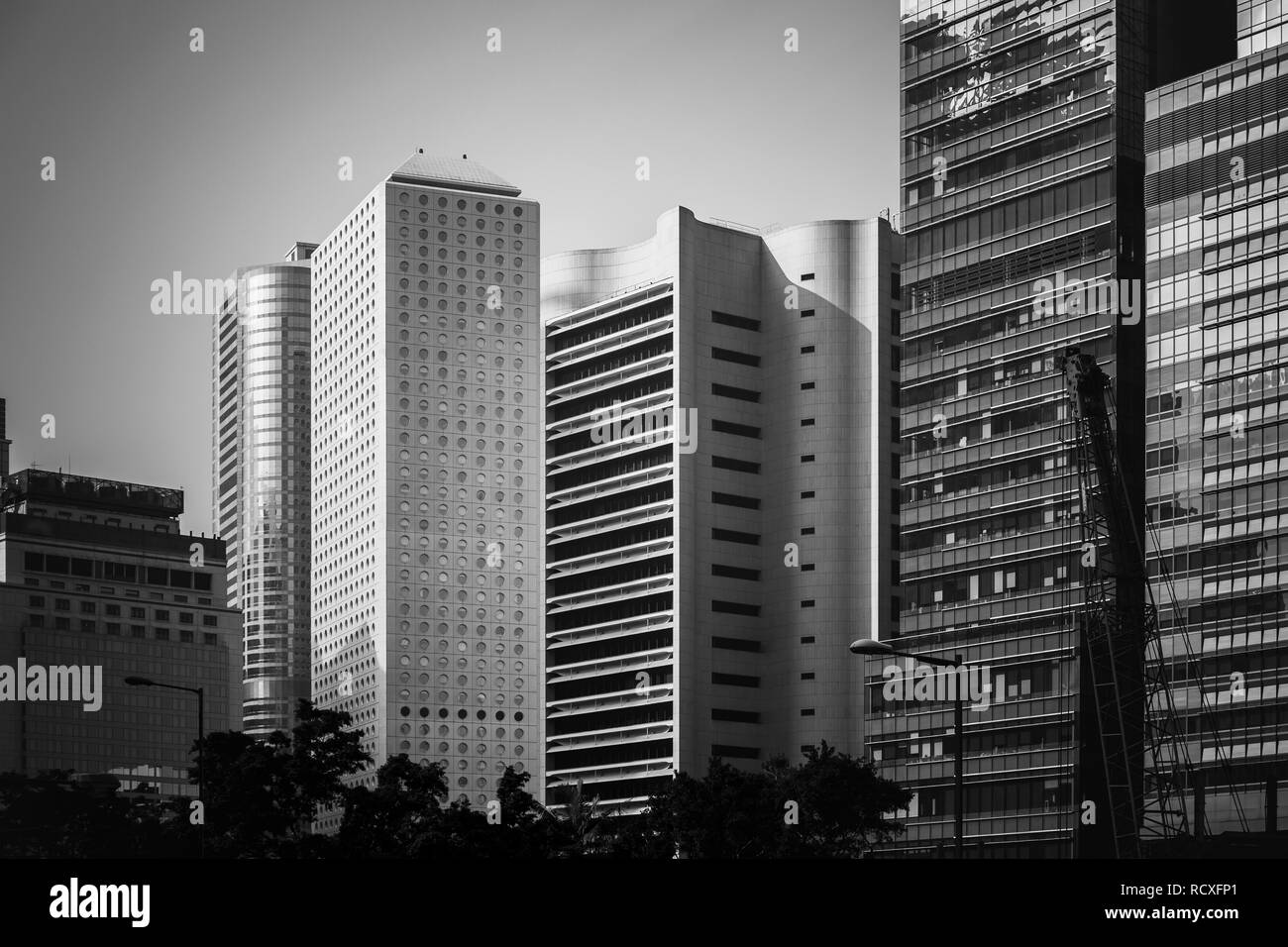 Skyline and fast buildings Black and White Stock Photos & Images - Alamy