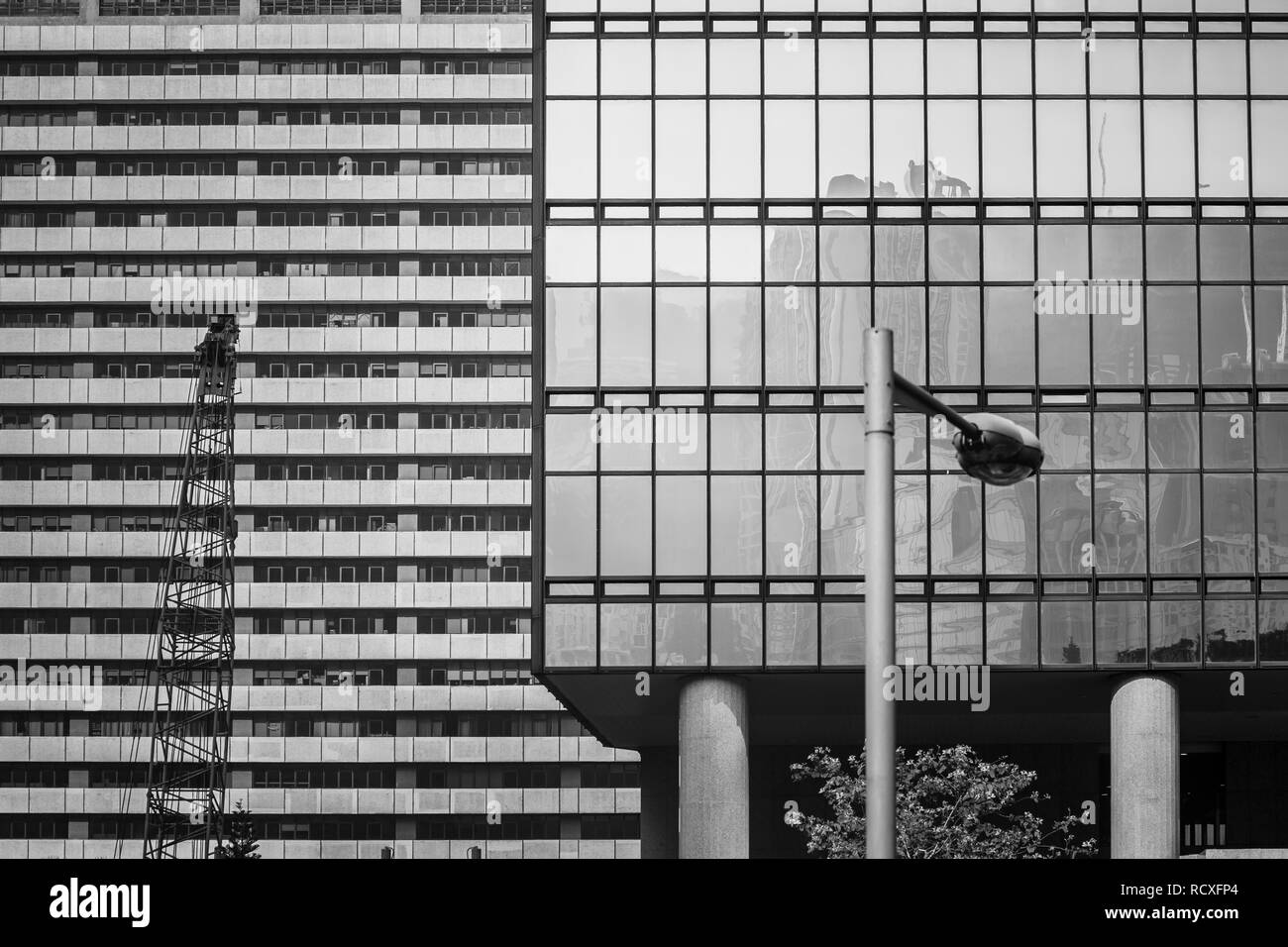 Skyline and fast buildings Black and White Stock Photos & Images - Alamy