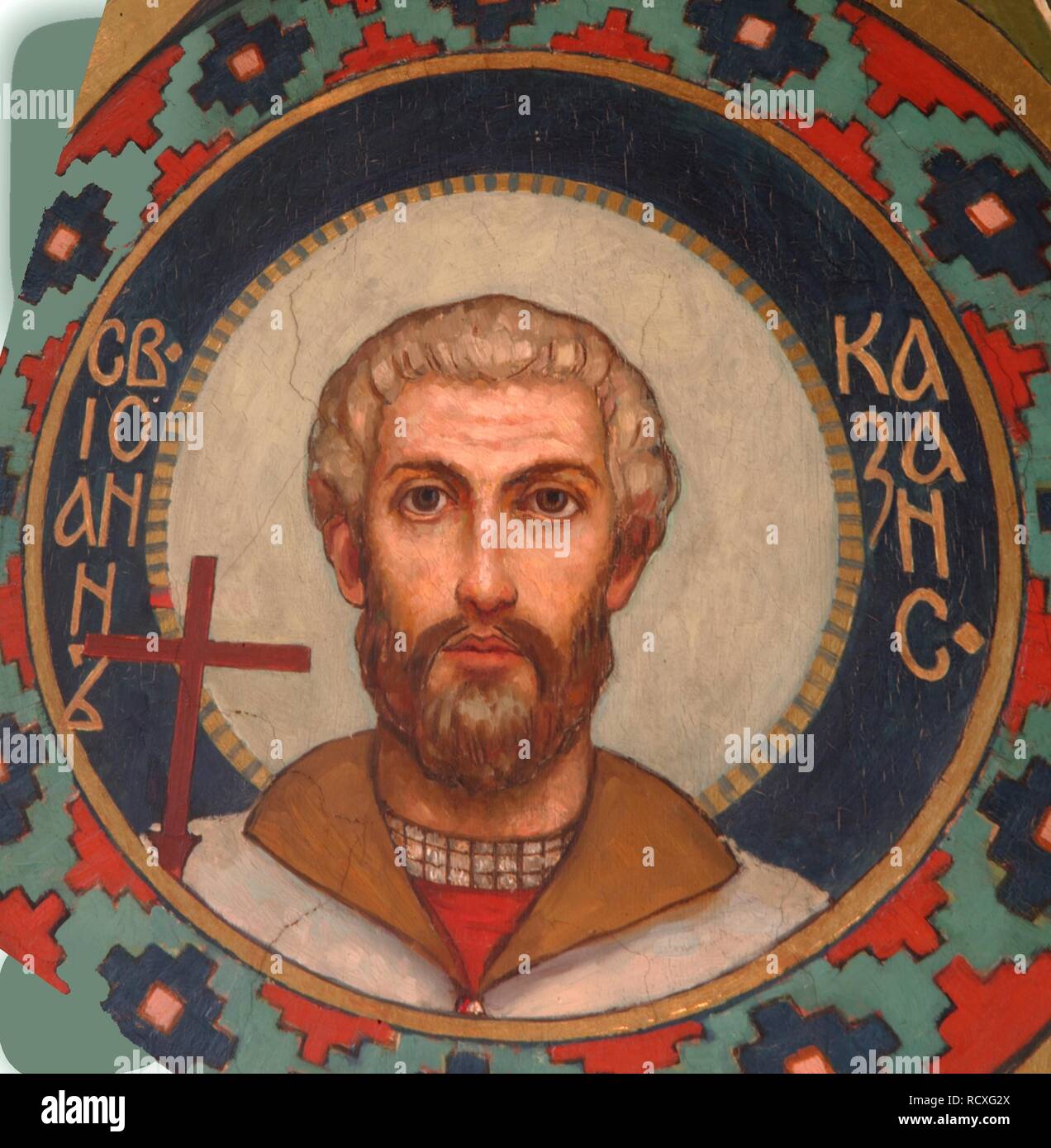 Saint Martyr John of Kazan. Museum: St Vladimir's Cathedral, Kiev. Author: Vasnetsov, Viktor Mikhaylovich. Stock Photo