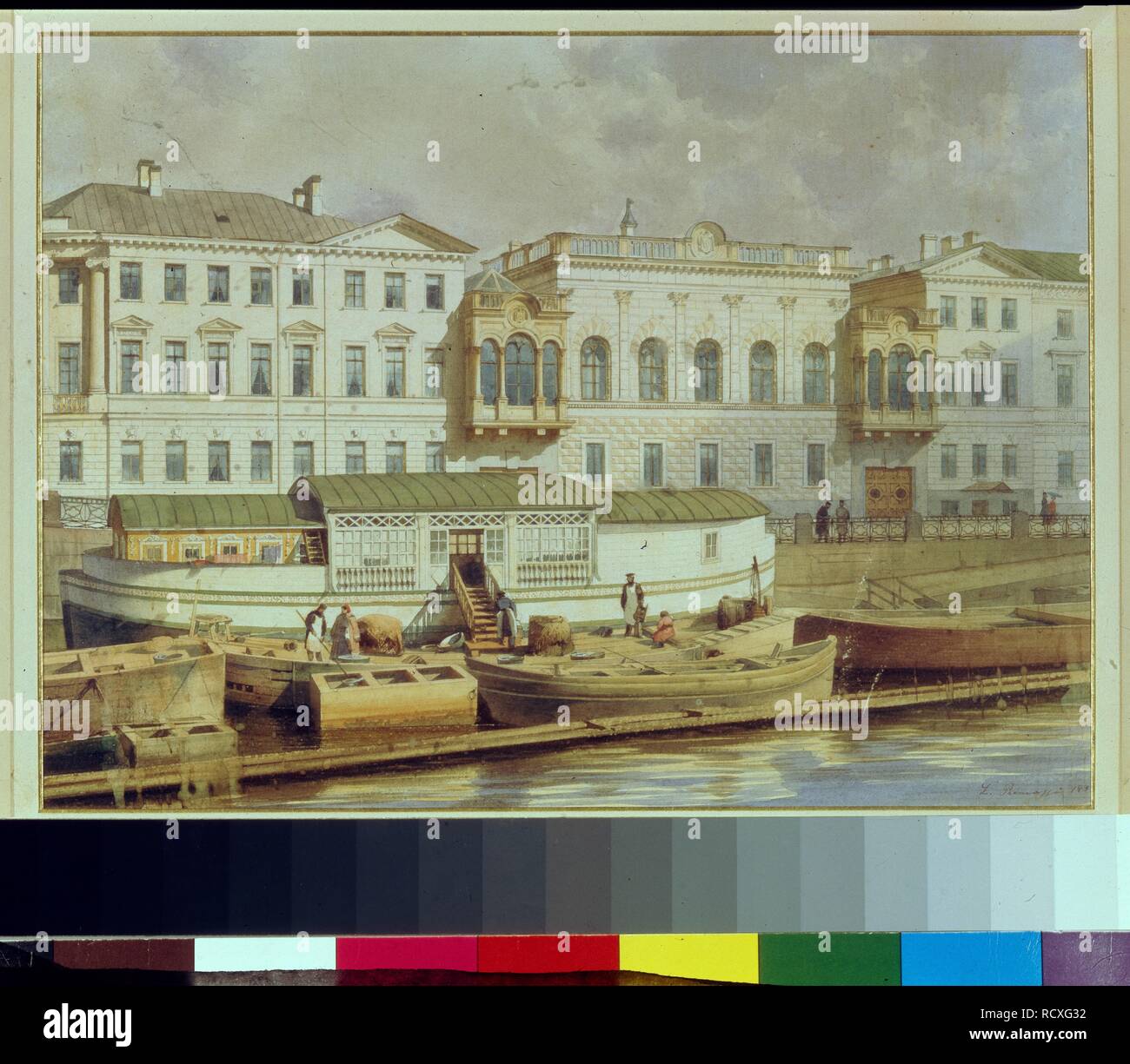 Naryshkin Palace on the Fontanka river. Museum: PRIVATE COLLECTION. Author: Premazzi, Ludwig (Luigi). Stock Photo