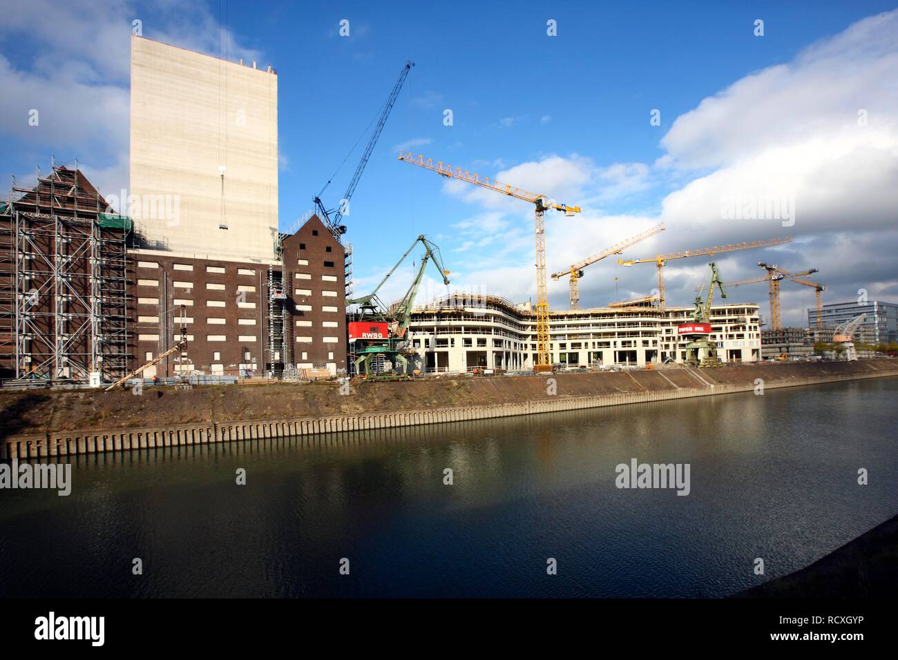 Major construction site, Landesarchiv NRW, North Rhine-Westphalia State Archive, Germany's largest archive building Stock Photo
