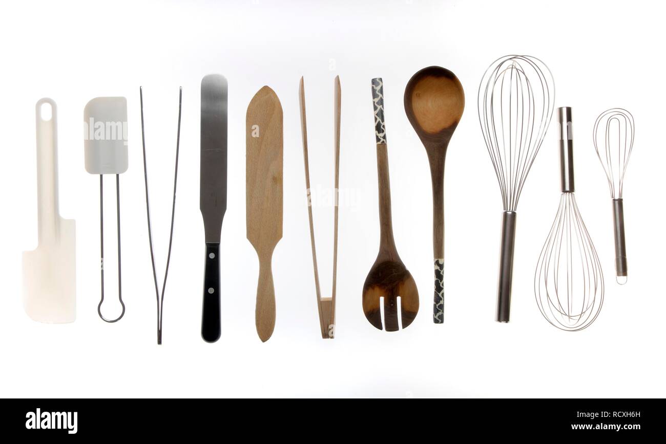 Various kitchen tools and utensils Stock Photo - Alamy