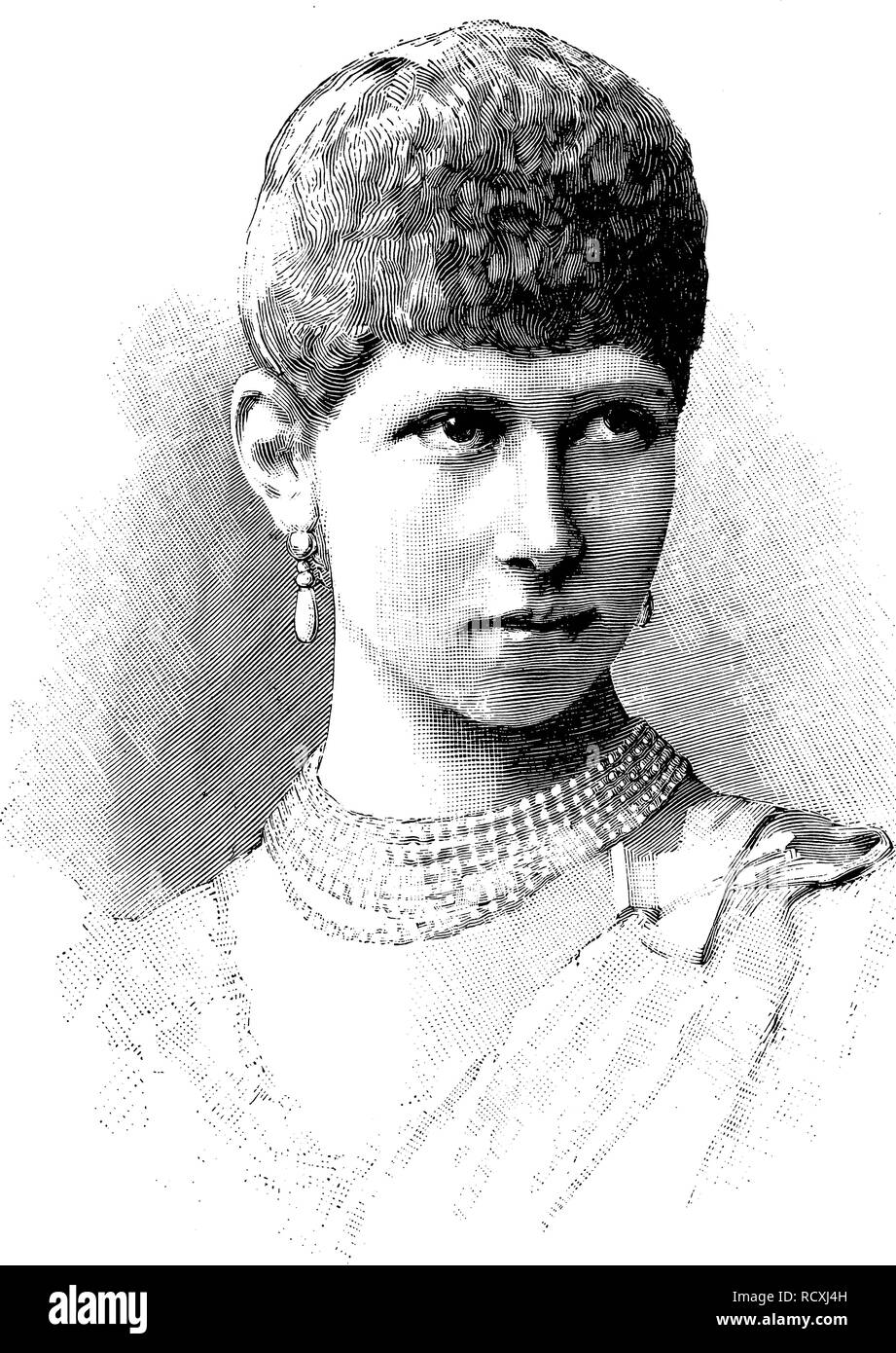 Princess Victoria of Prussia, Friederike Amalia Wilhelmine Victoria of Prussia, 1866 - 1929, Hohenzollern dynasty Stock Photo