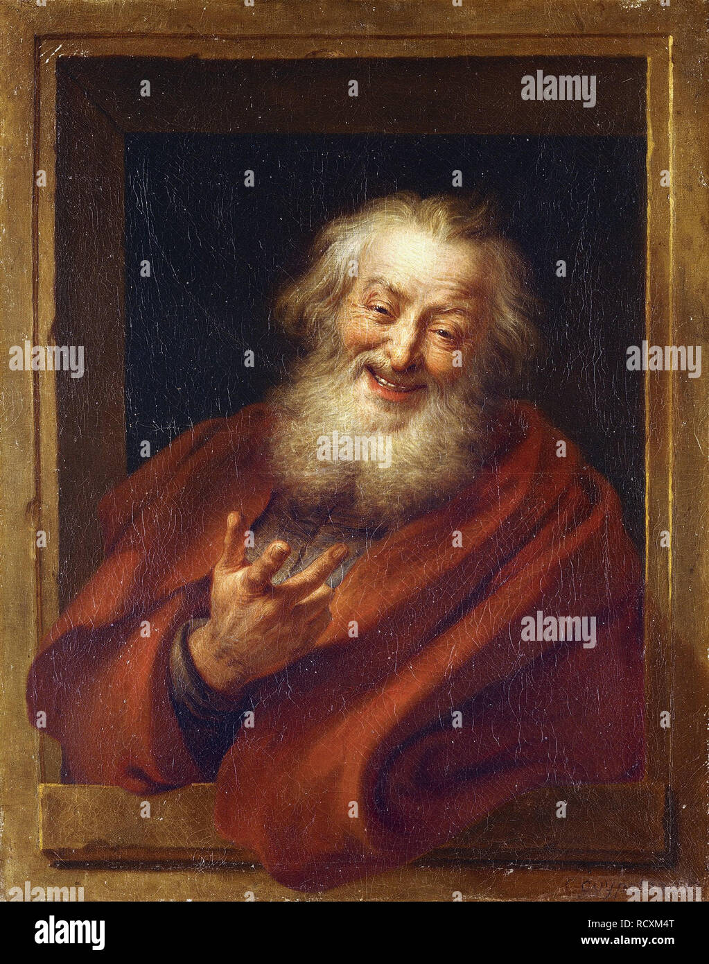 The Cheerful Democritus. Museum: PRIVATE COLLECTION. Author: COYPEL, ANTOINE. Stock Photo