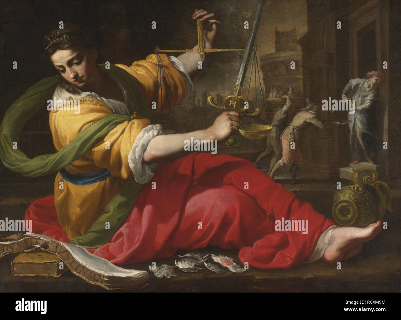 Allegory of Justice. Museum: PRIVATE COLLECTION. Author: Mei, Bernardino. Stock Photo