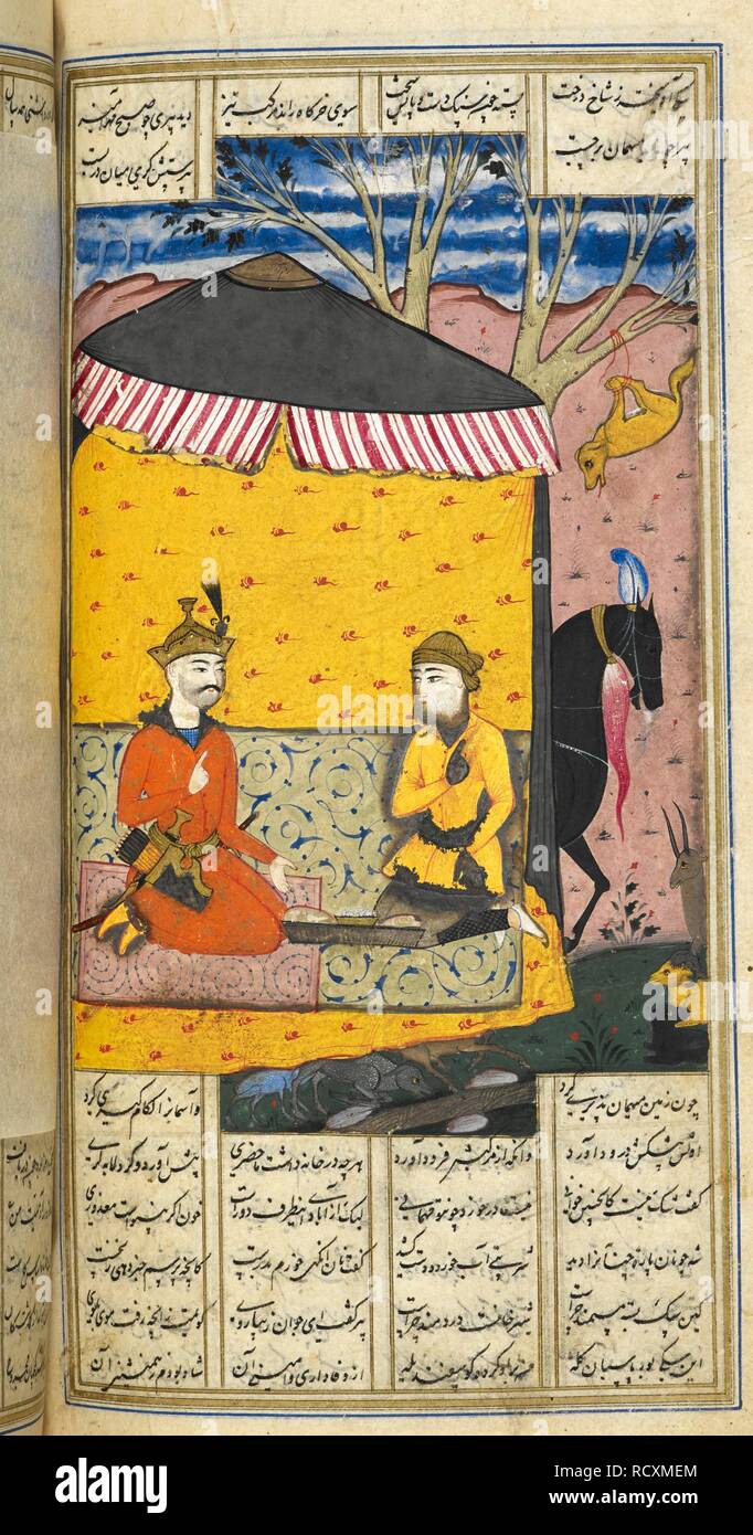 Bahram Gur and the shepherd who hanged his dog. Nizami's Khamsa ('Five