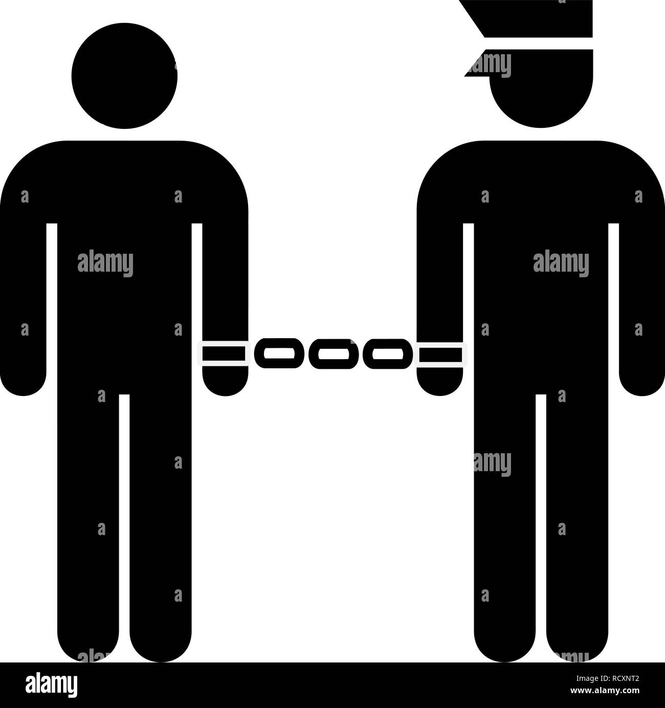 Arrested handcuffs man police Black and White Stock Photos & Images - Alamy