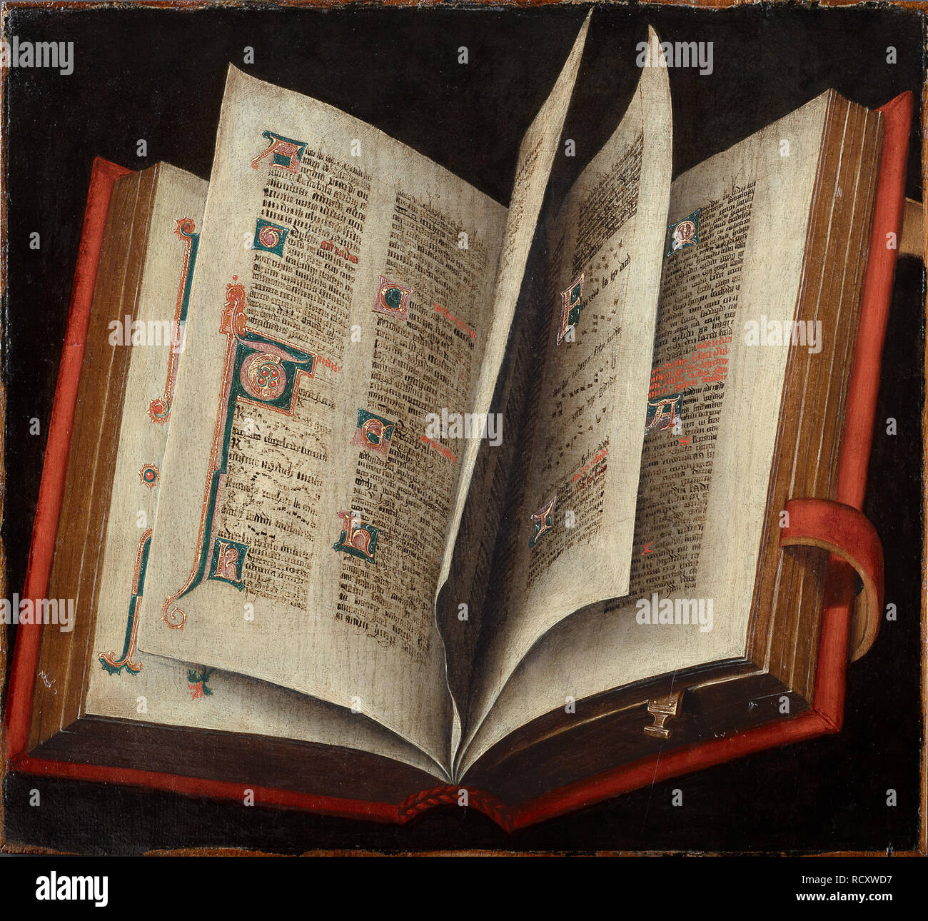 An Opened Liturgical Book. Museum: Art History Museum, Vienne. Author: ANONYMOUS. Stock Photo