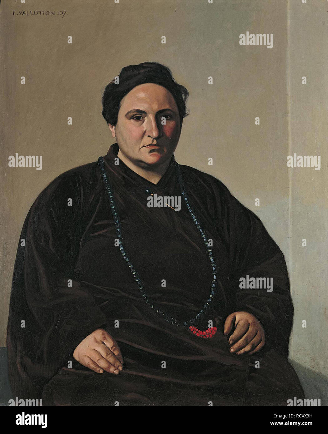 Gertrude Stein. Museum: BALTIMORE MUSEUM OF ART. Author: Vallotton, Félix Edouard. Stock Photo