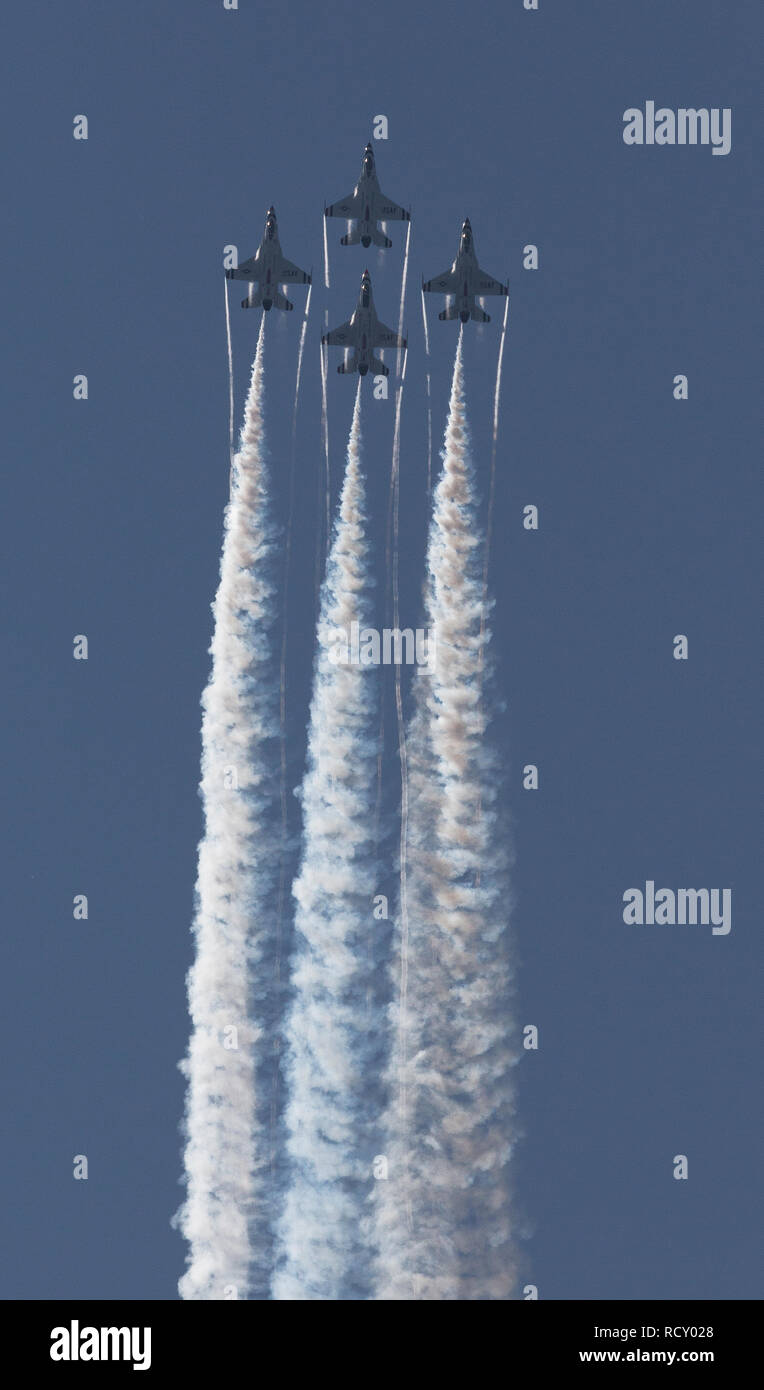 Thunderbirds the US Air Force performance formation team flying the