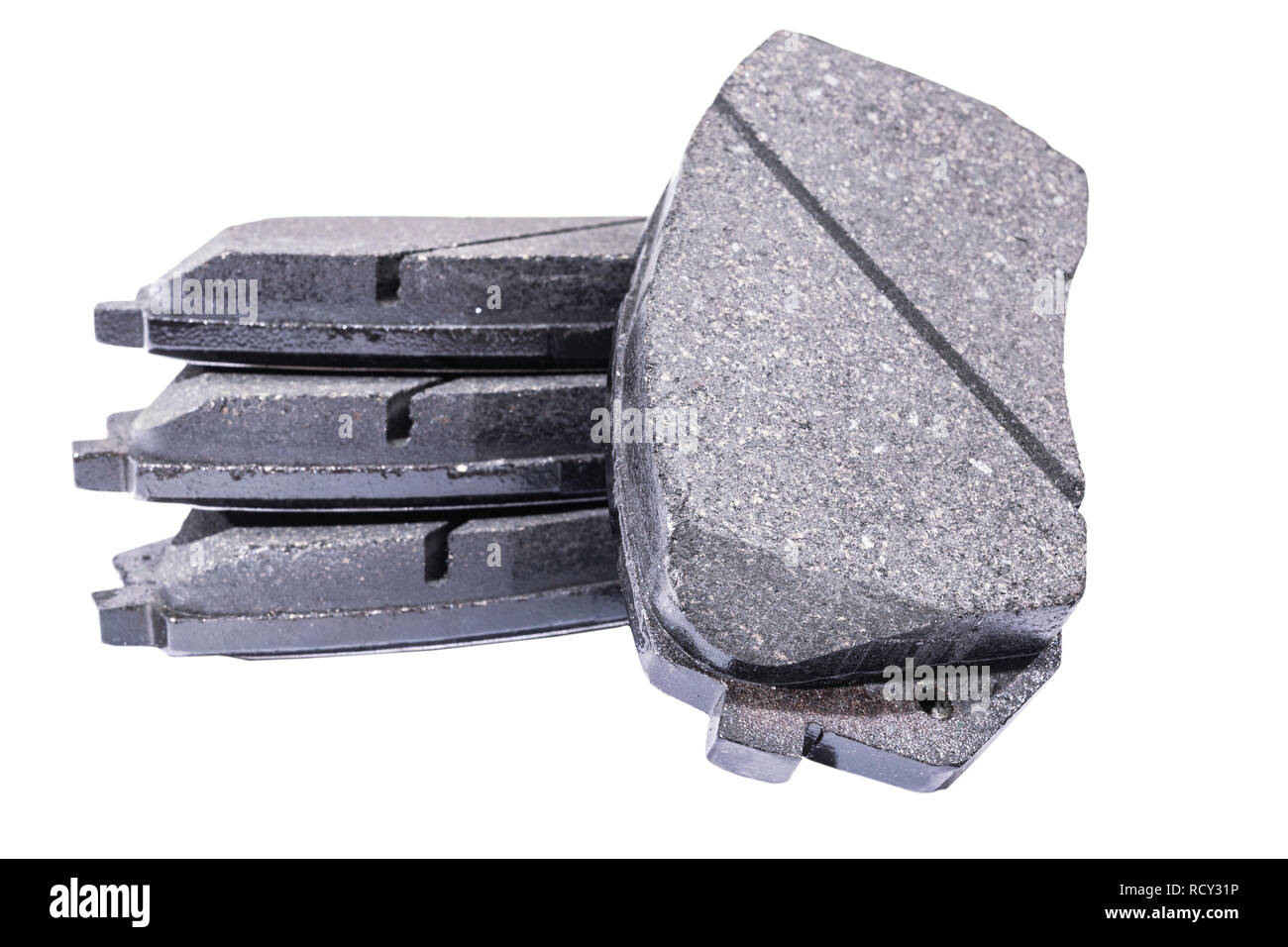 Brake pads isolated on white background. Auto parts. Brake pads