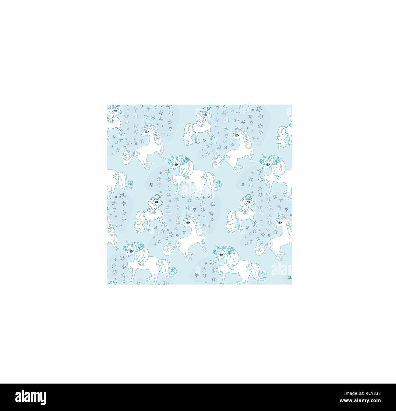 Cute seamless pattern with unicorns Stock Vector Image & Art - Alamy