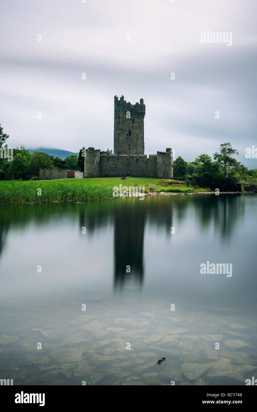 Ross Castle ruins in Ireland Stock Photo