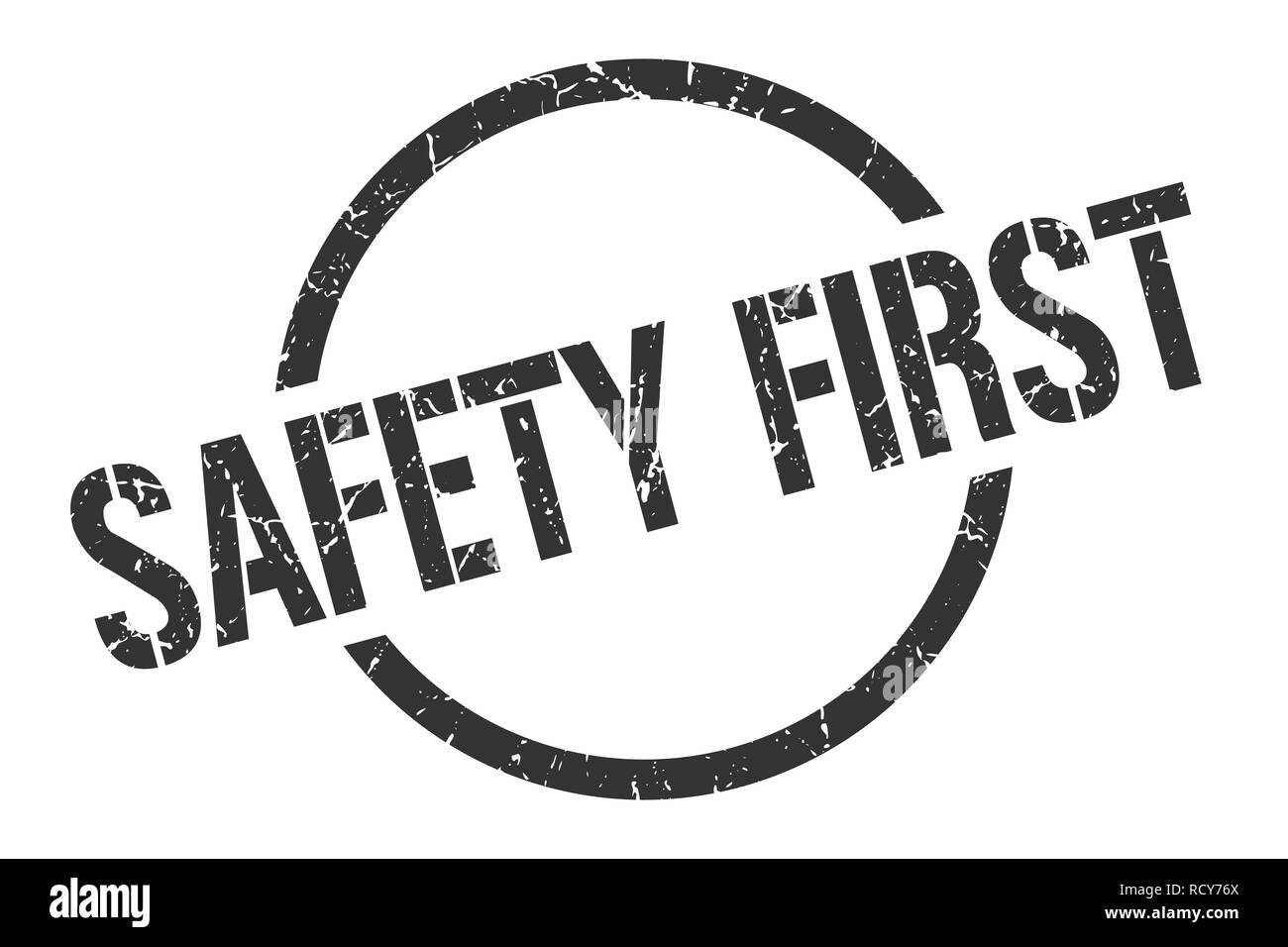 safety first black round stamp Stock Vector Image & Art Alamy
