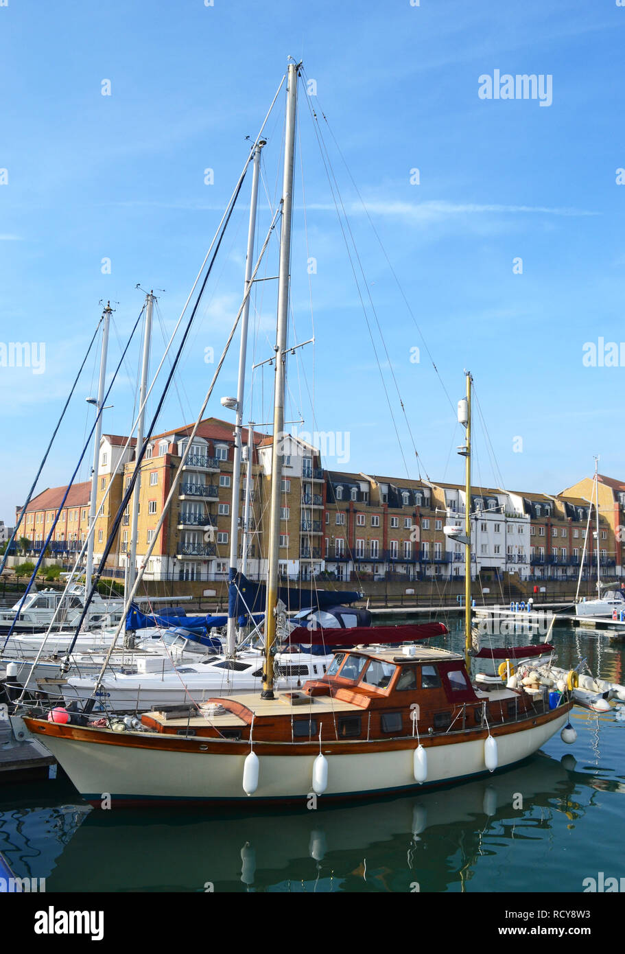 Sovereign Harbour, Eastbourne Marina, Eastbourne, East Sussex, UK Stock