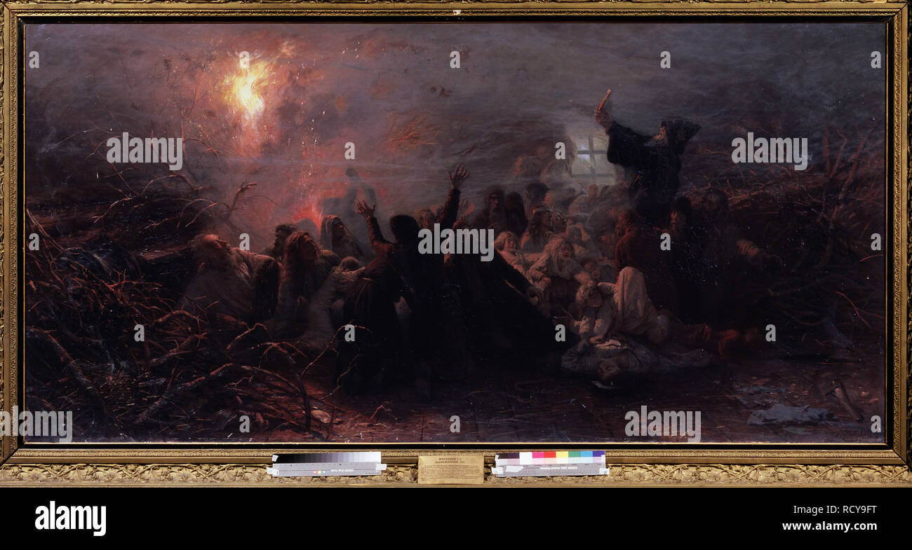 Self-immolation. Museum: State Tretyakov Gallery, Moscow. Author: Myasoedov, Grigori Grigoryevich. Stock Photo