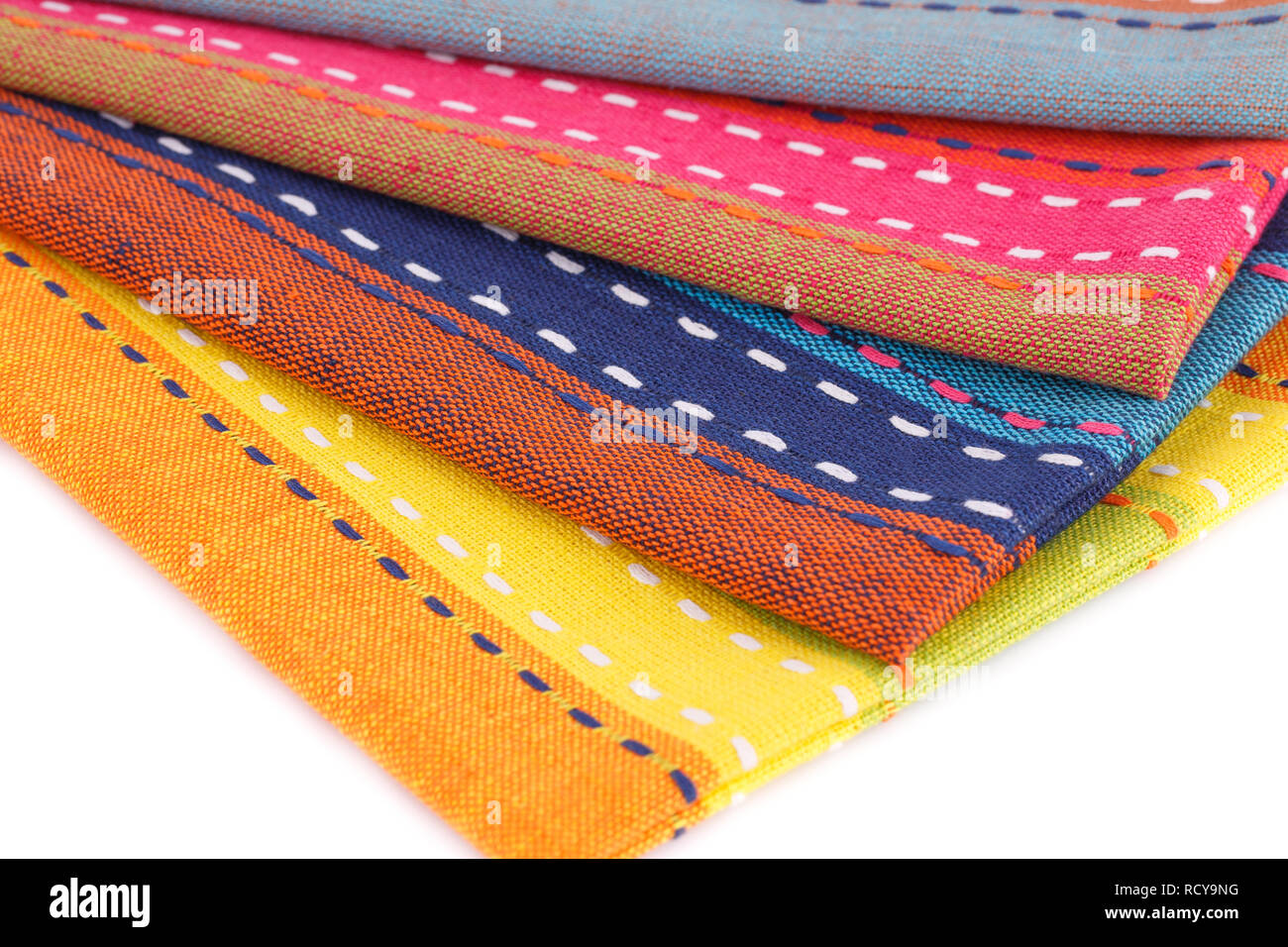 colorful tea towels