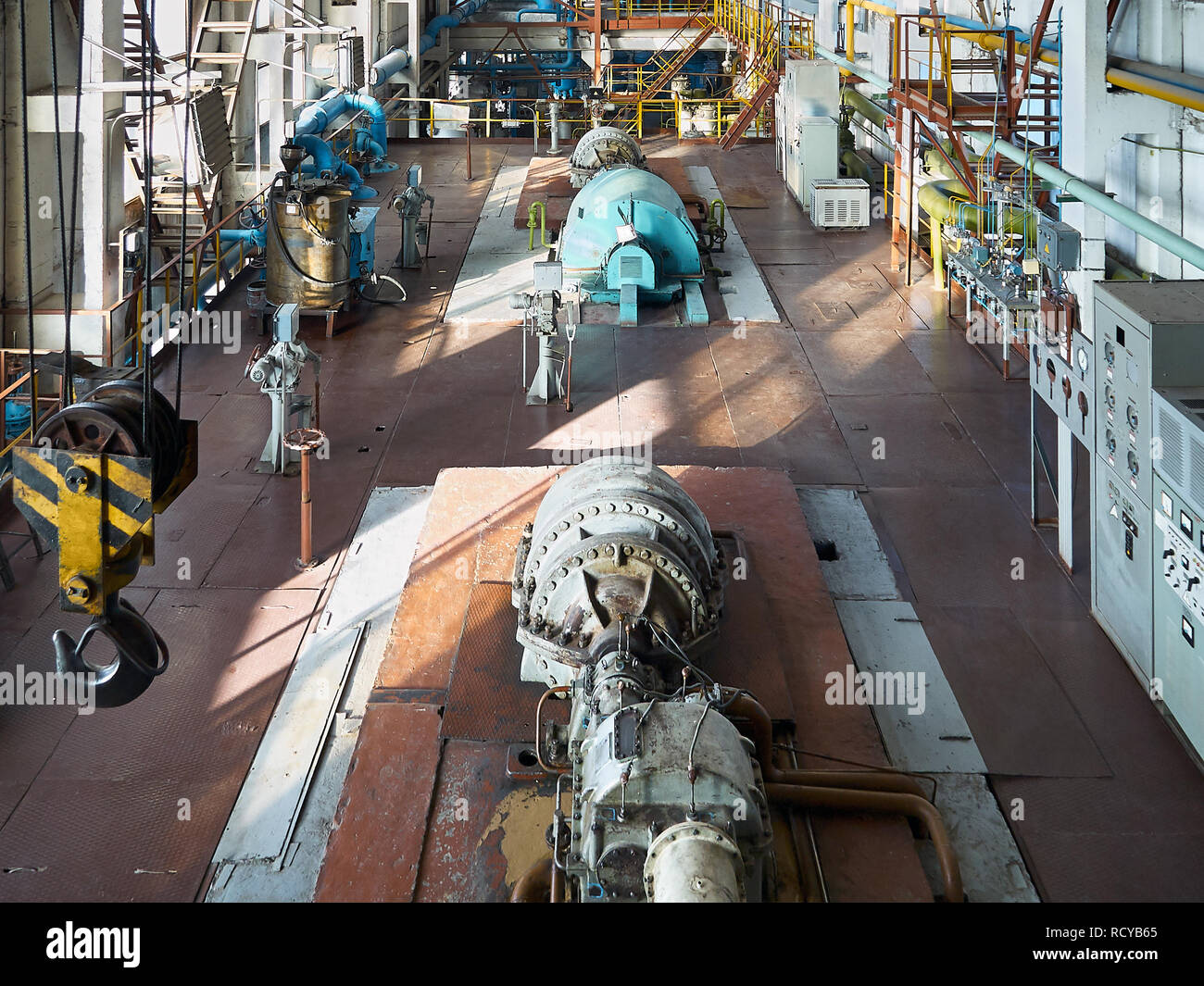 Example of chemical production interior. Compression department 