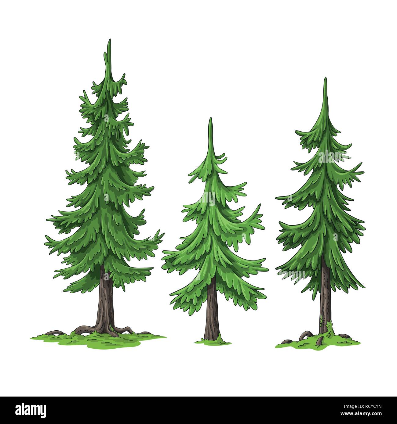 Collection of some cartoon trees, hand draw illustration Stock Vector Image  & Art - Alamy
