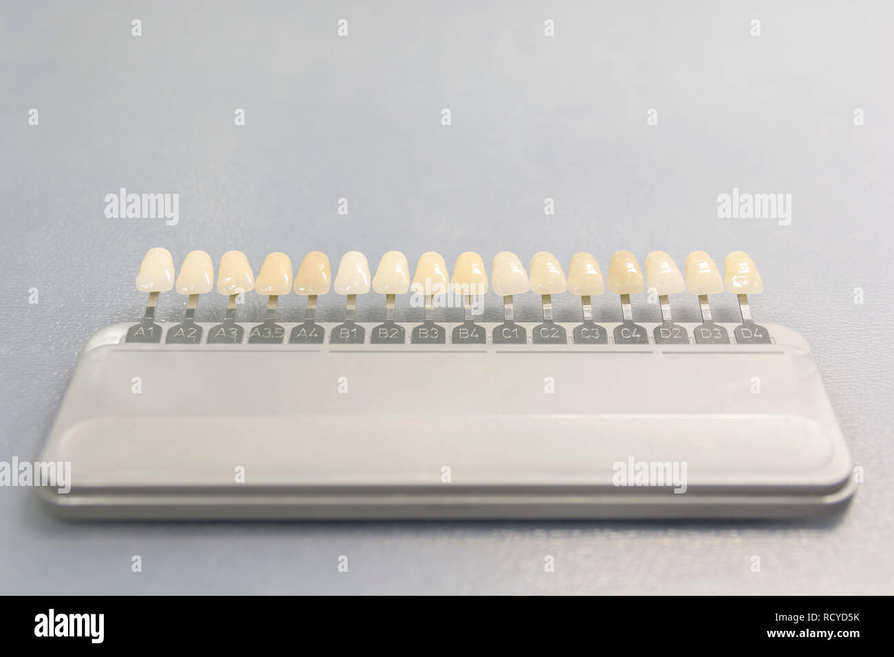 Classical teeth shades dental prosthesis of implants stomatology