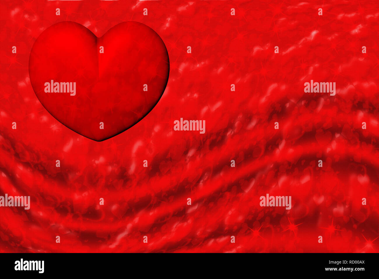 3D illustration. Valentines background red heart Stock Photo - Alamy