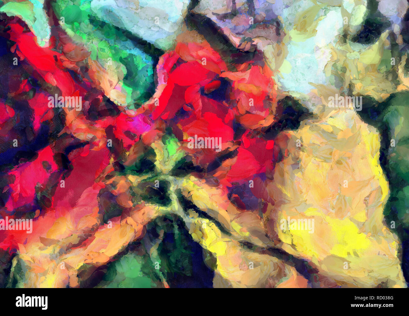 Colorful Abstract Painting. Brush strokes Stock Photo Alamy