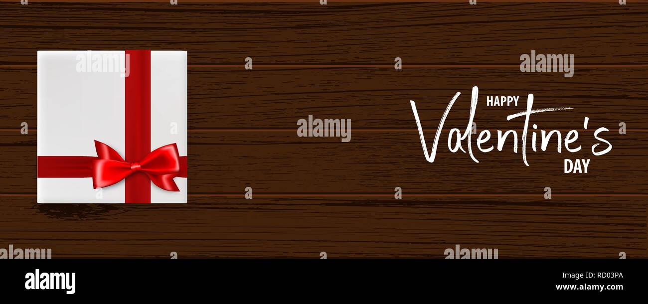 Valentines Day wood 3d vector background Stock Vector
