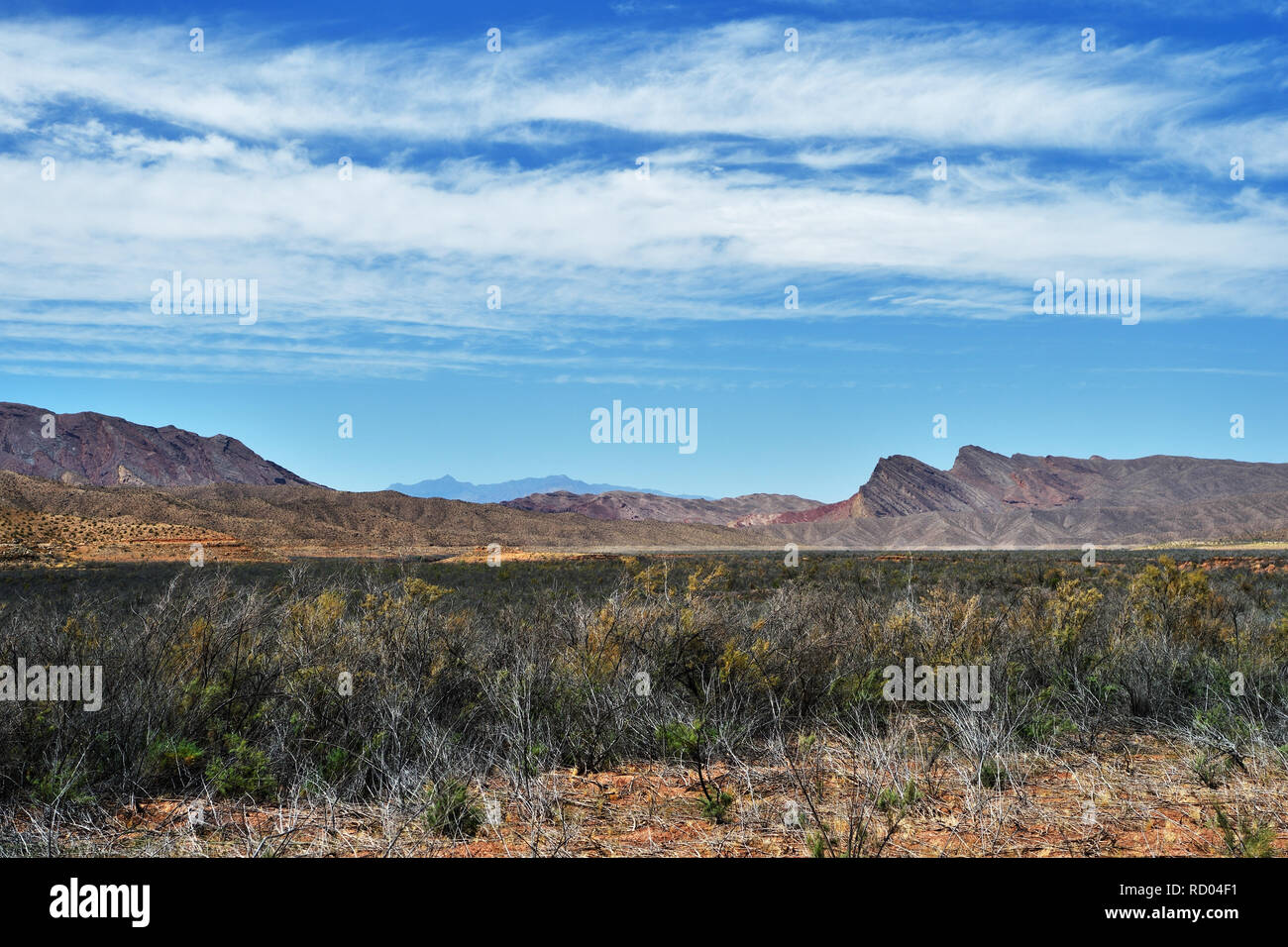 Pierce Ferry Road landscapes, Meadview. Grand Canyon National park, Arizona, USA Stock Photo