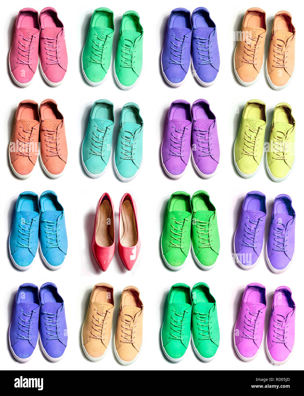 Woman wearing odd shoes hires stock photography and images Alamy