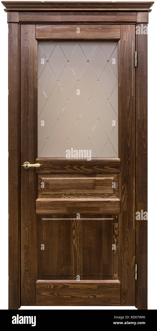 Wooden Doors In Dark Style Color For Modern Loft Interior And