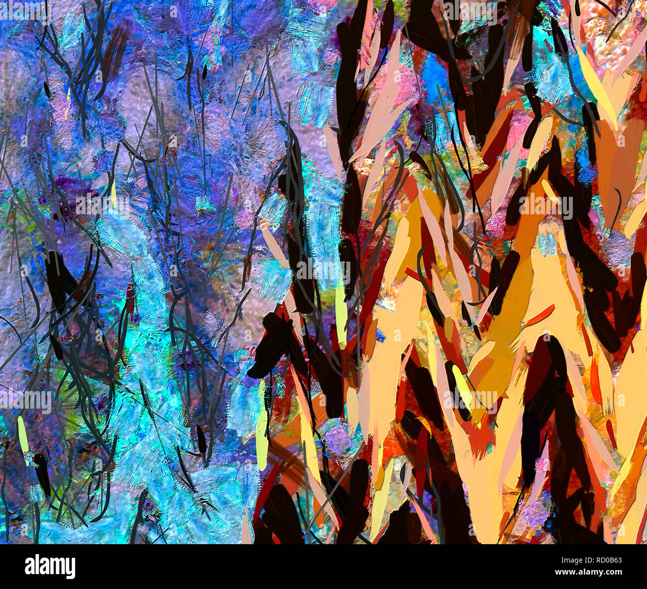 Oil painting abstract background in fashion impressionism style. Hand ...