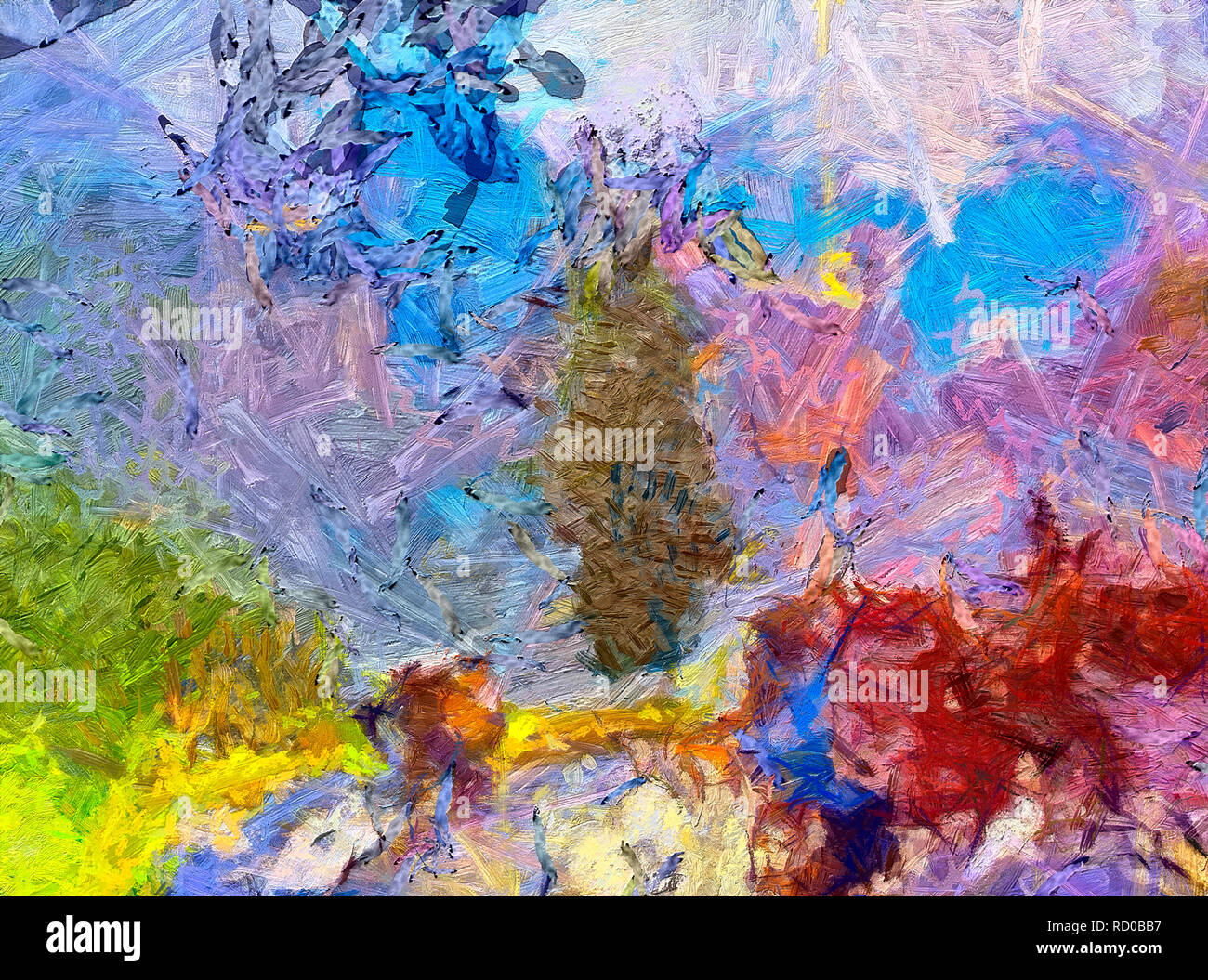 Oil painting abstract background in fashion impressionism style. Hand ...