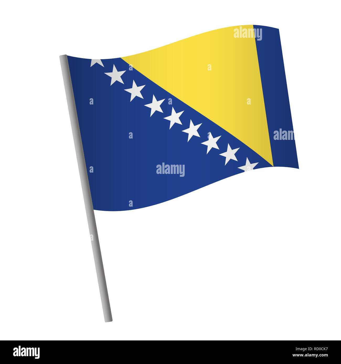 Bosnia and Herzegovina flag icon. National flag of Bosnia and ...