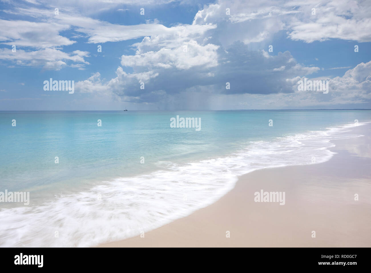 Empty beach, Moreton Island, Queensland, Australia Stock Photo