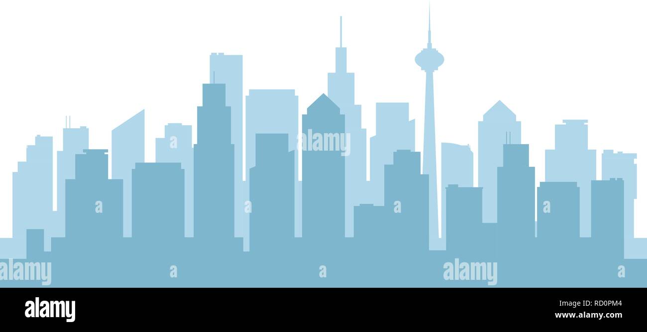 Panorama of the city downtown with skyscrapers Stock Vector Image & Art ...