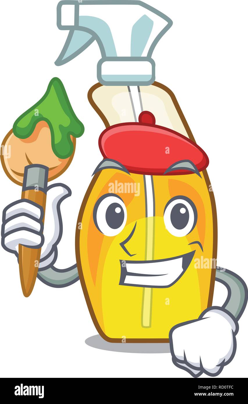 Artist bottle spray in the character form Stock Vector Image & Art - Alamy