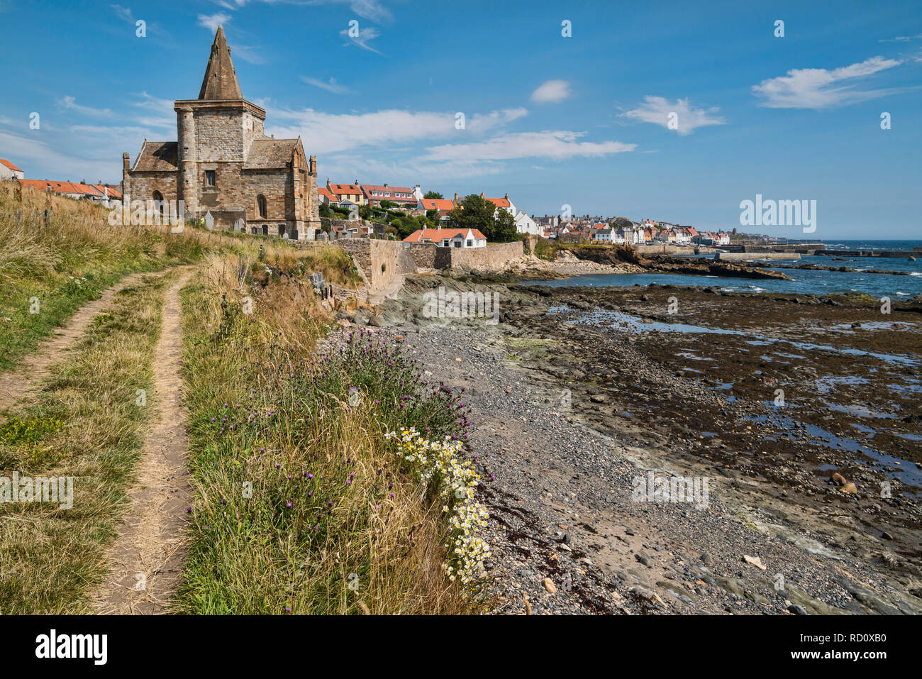 Coastal Path, St Monans Kirk, seafront, Neuk of Fife, Fifeshire
