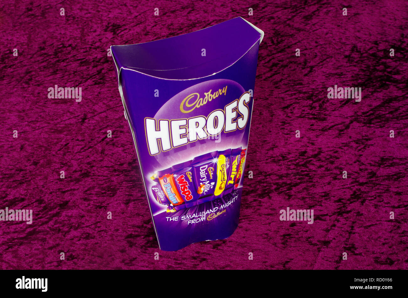 Box of Cadburys Heroes Chocolates, UK Stock Photo