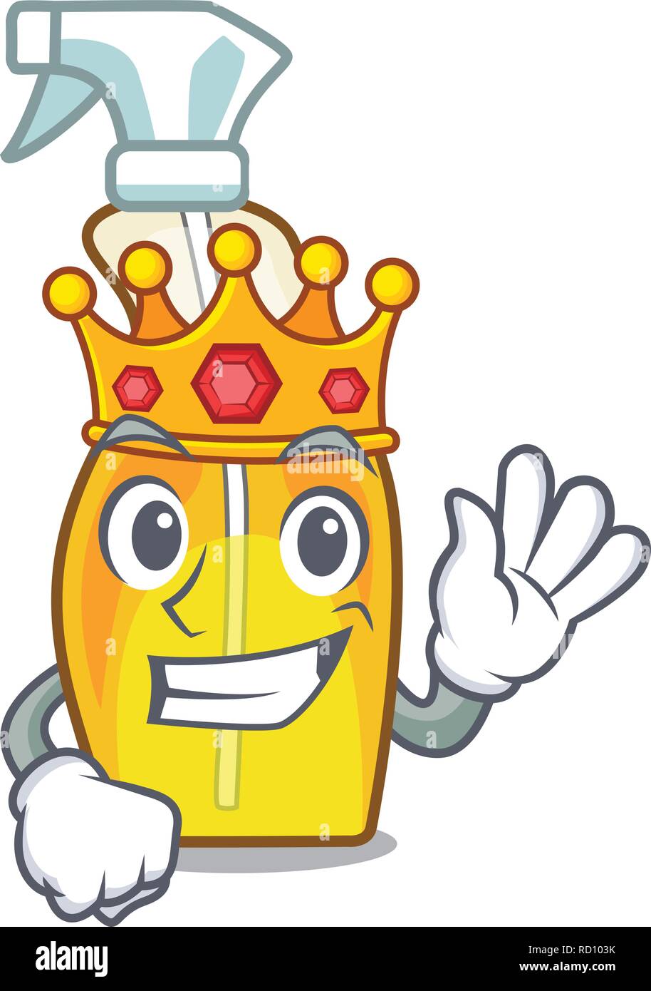 King spray bottles are isolated from cartoons Stock Vector Image & Art