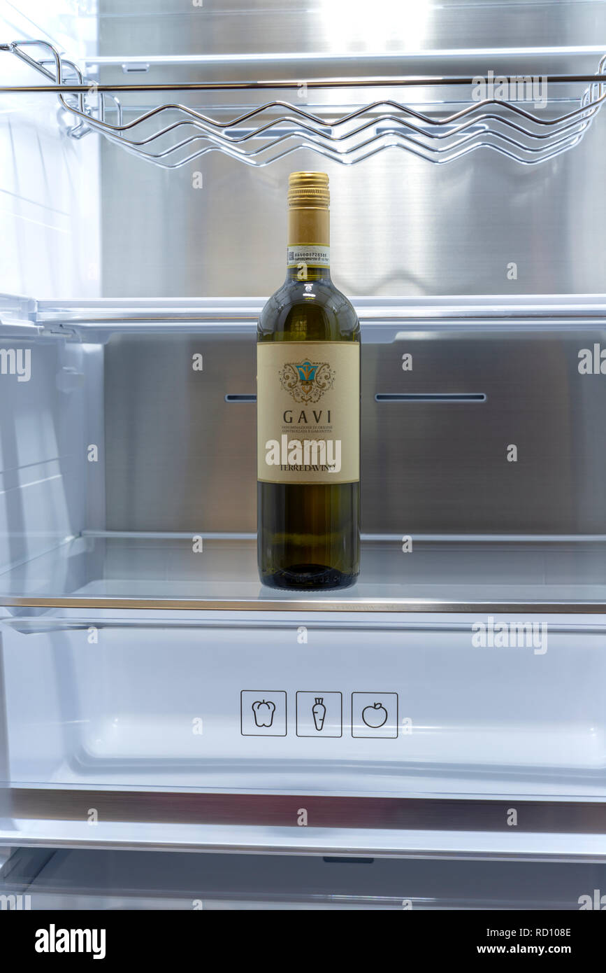 White wine sale in the fridge