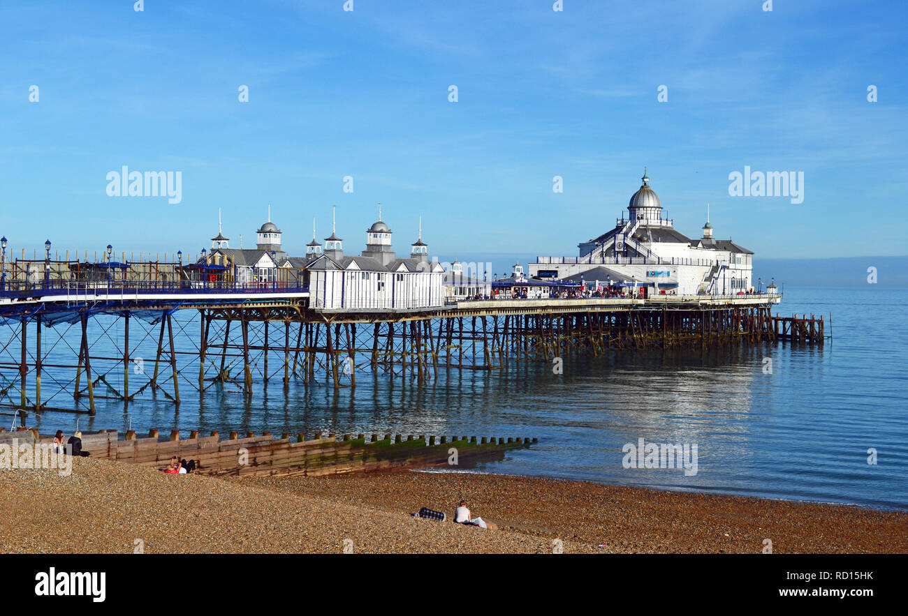 Eastbourne Pier, Eastbourne seafront, East Sussex, UK Stock Photo