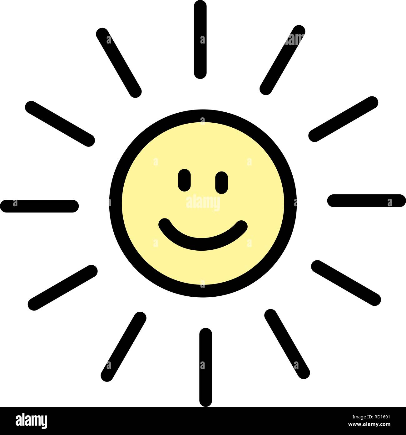 Sun smiling Vector Icon For Personal And Commercial Use............. Stock Vector