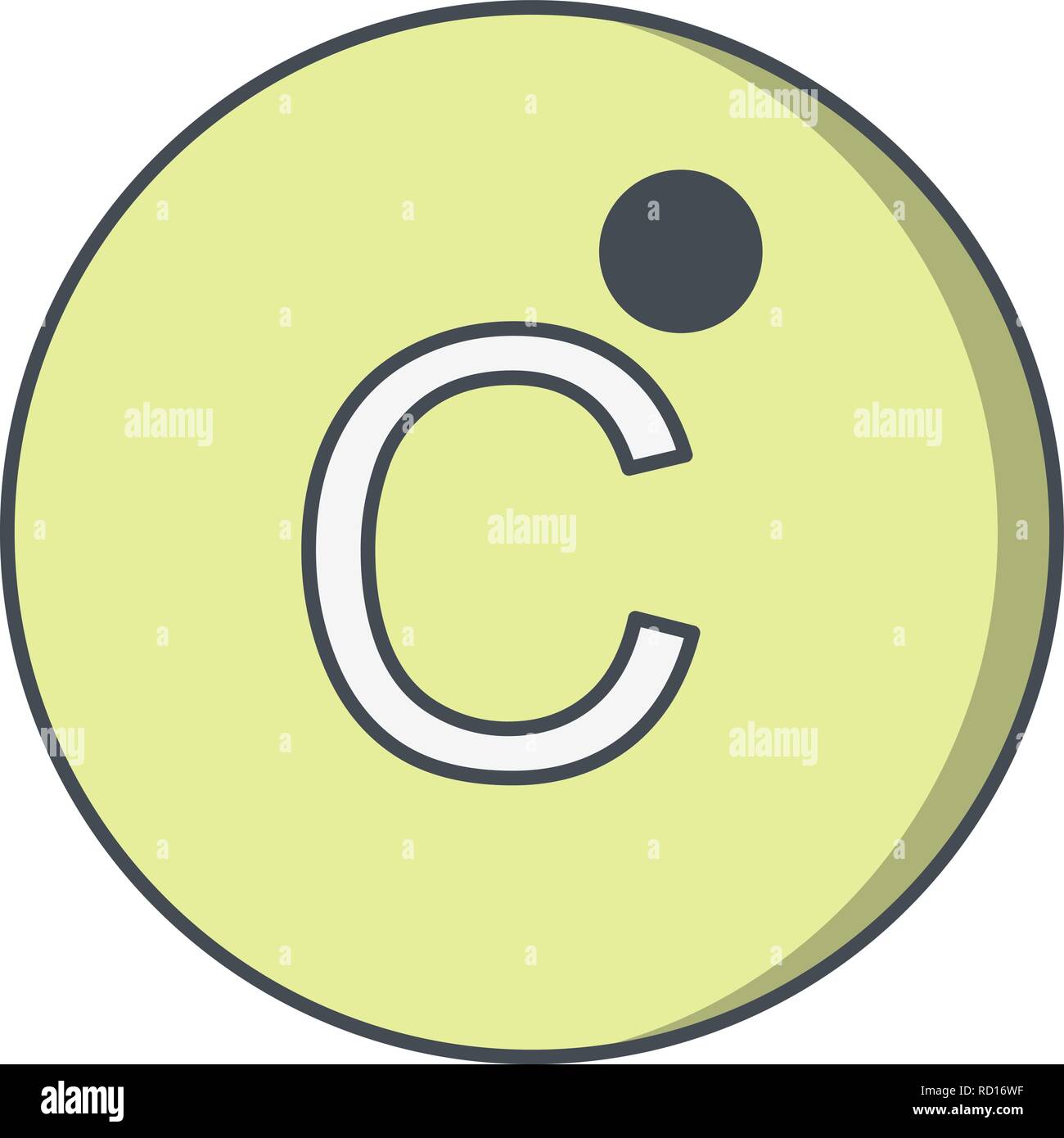 Celsius Vector Icon For Personal And Commercial Use............. Stock Vector