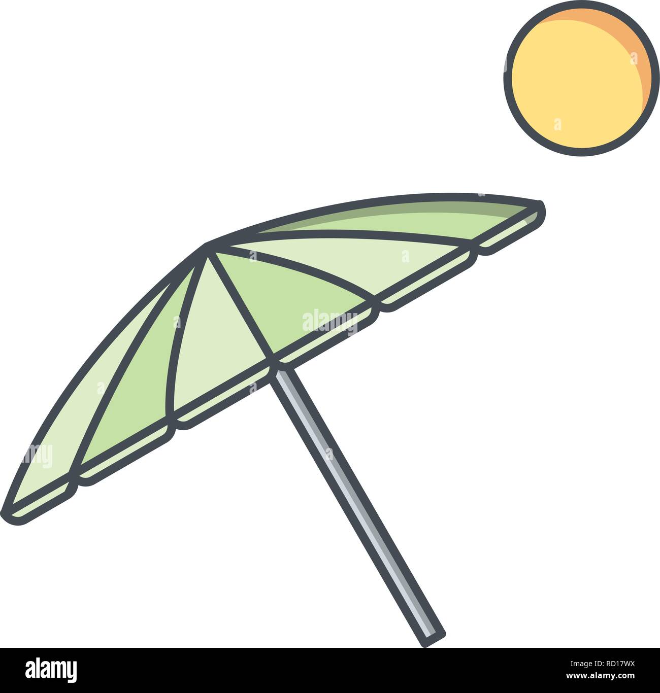 Beach Umbrella Vector Icon For Personal And Commercial Use Stock Vector ...