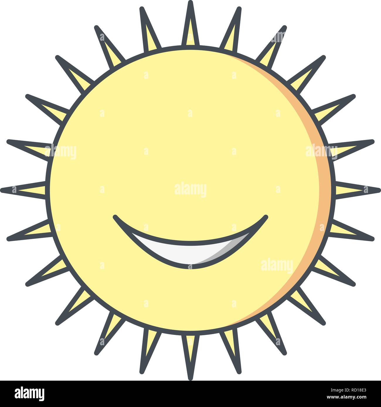 Sun smiling Vector Icon For Personal And Commercial Use............. Stock Vector