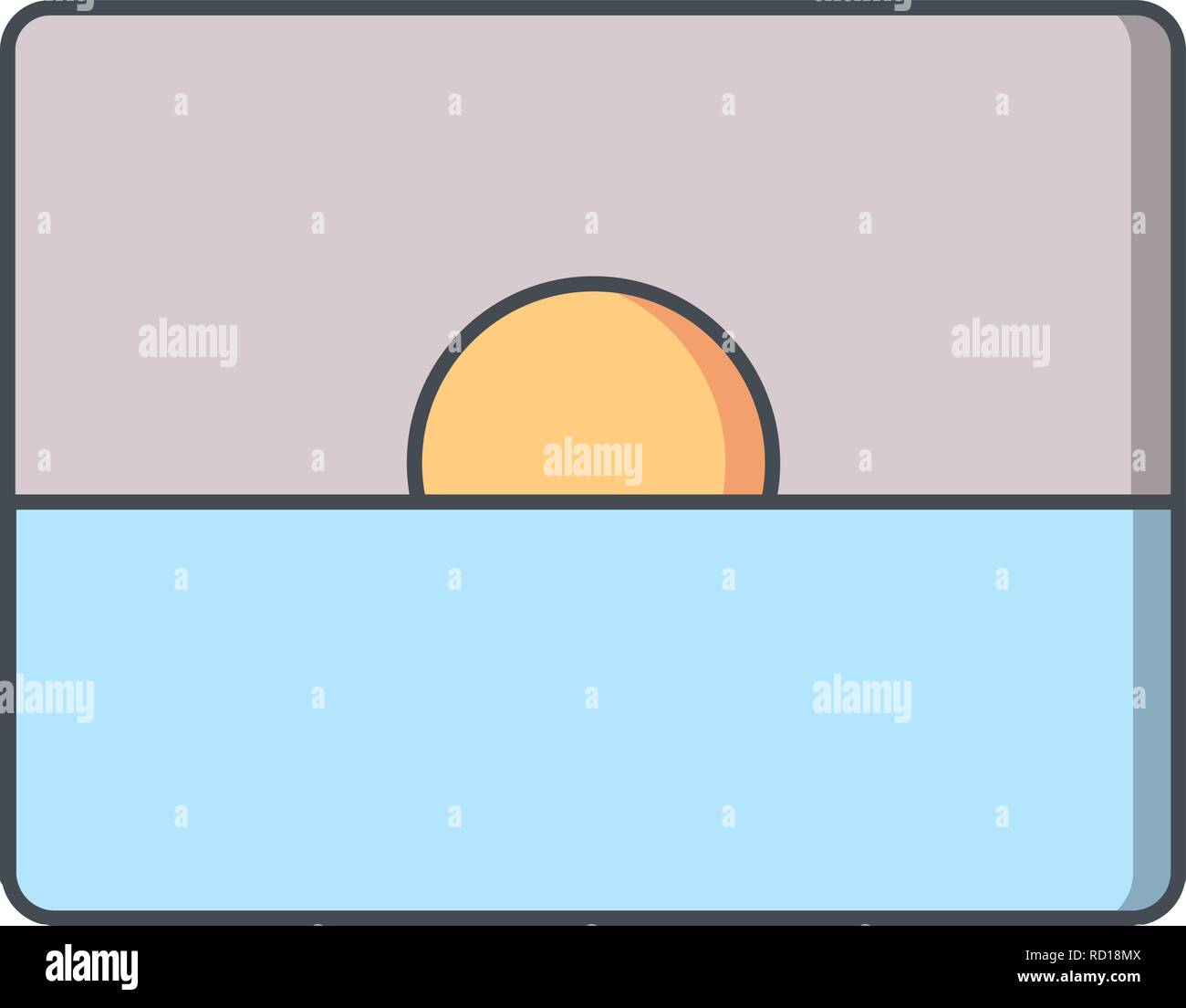 Sunset Vector Icon For Personal And Commercial Use............. Stock Vector
