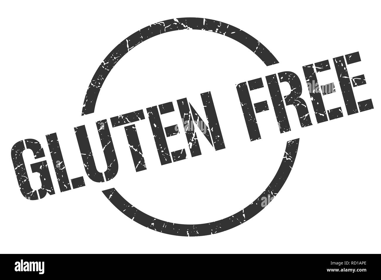 gluten free black round stamp Stock Vector Image & Art - Alamy