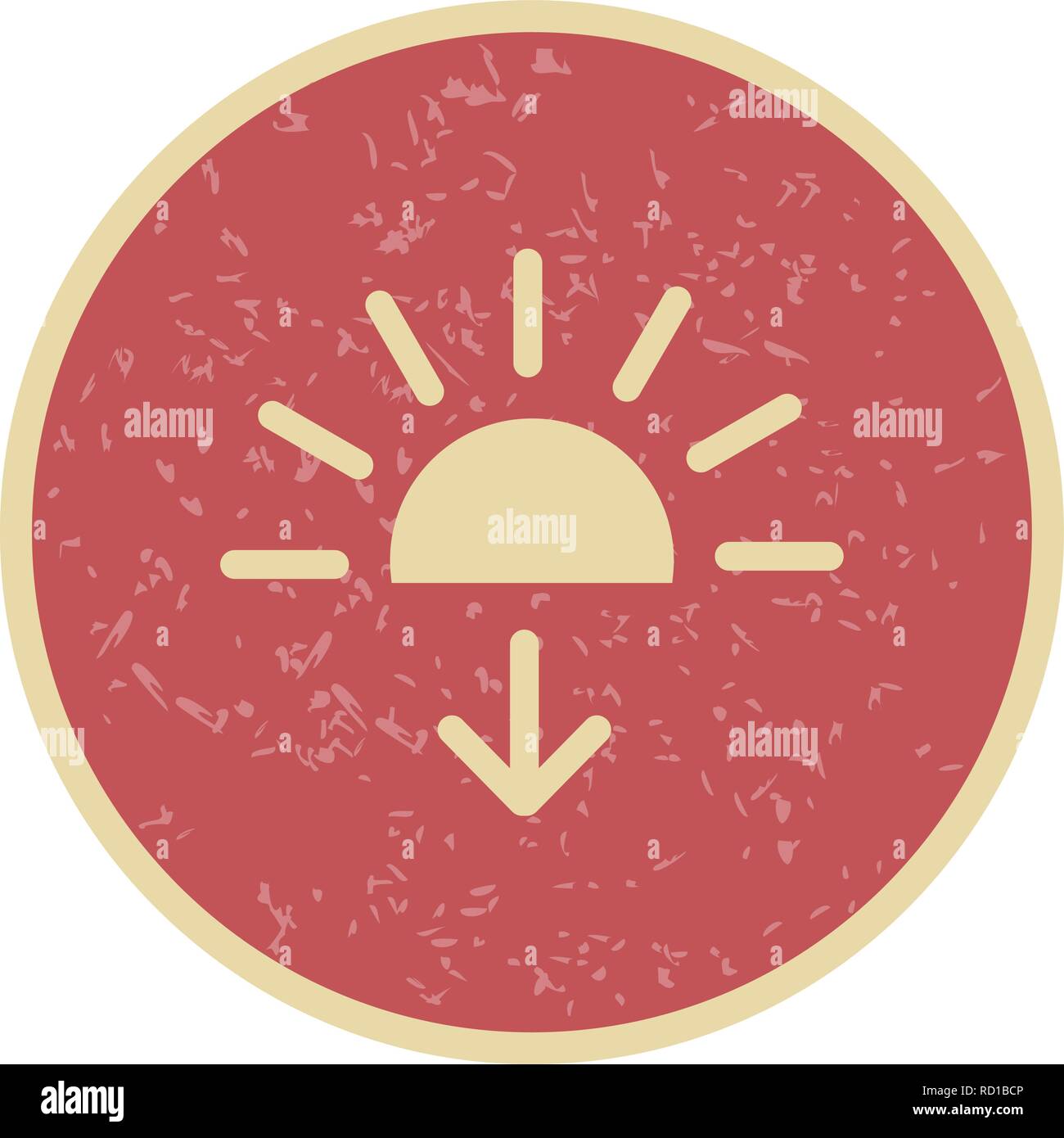Sundown Vector Icon For Personal And Commercial Use............. Stock Vector