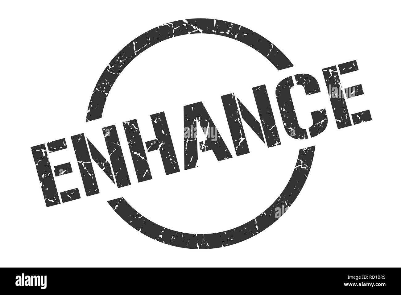 enhance black round stamp Stock Vector Image & Art - Alamy