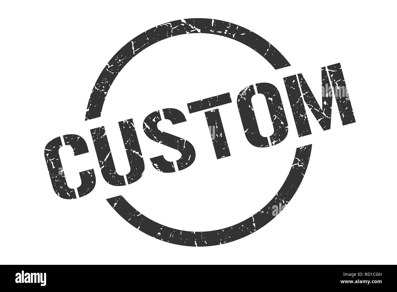 custom black round stamp Stock Vector Image & Art - Alamy